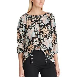Floral Sheer Loose Blouse